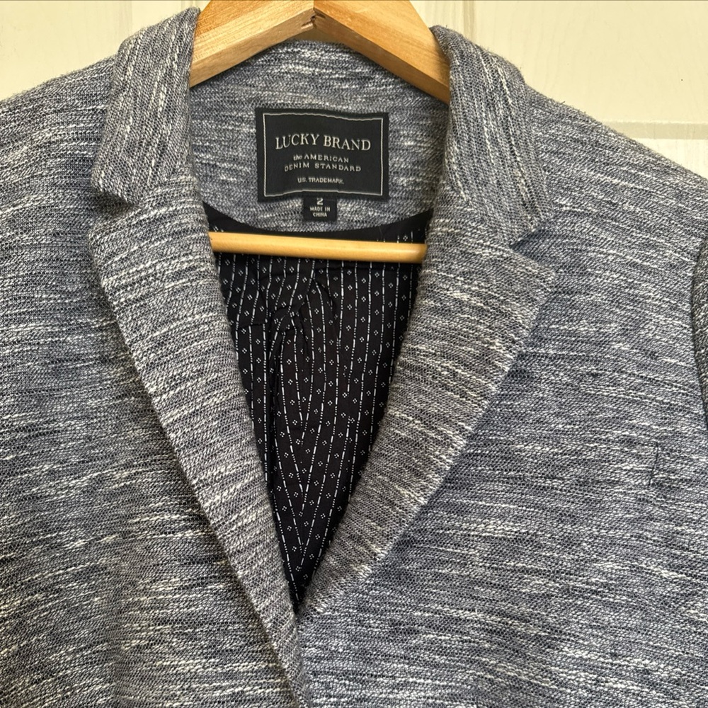 Lucky Brand Women's Blue Blazer Size 2 Excellent Condition Casual Jacket - Picture 2 of 8